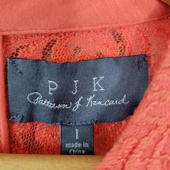 NWT Patterson J. Kincaid | Orange Lace Halter Top Size Large - Picture 3 of 7